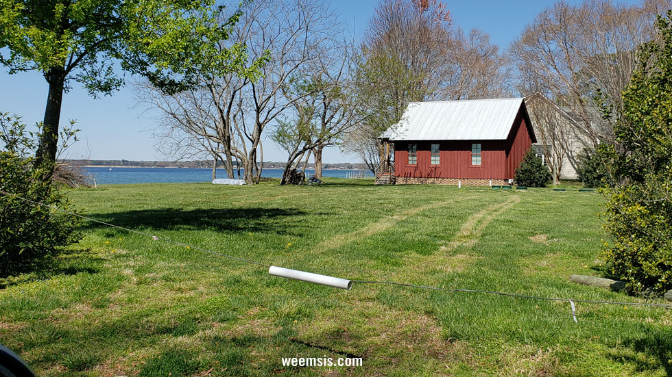Red House along the shore at Weems Virginia